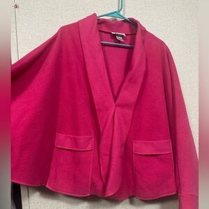 Anthony Richards Fuchsia Cape with Front Pockets